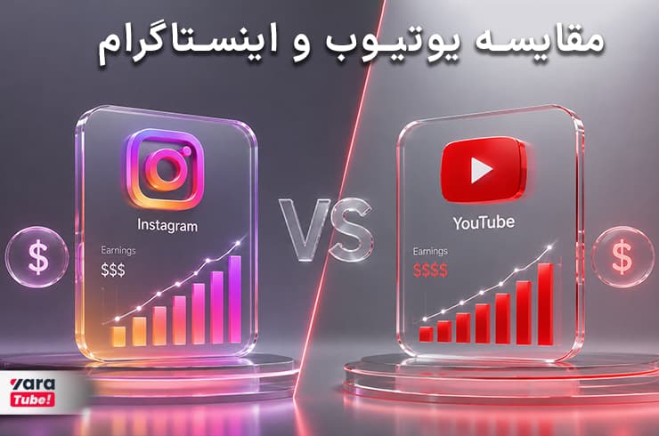 مقایسه درامدزایی از یوتیوب و اینستاگرام